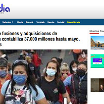 El mercado de fusiones y adquisiciones de Latinoamrica contabiliza 37.000 millones hasta mayo, un 45% menos